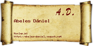 Abeles Dániel névjegykártya